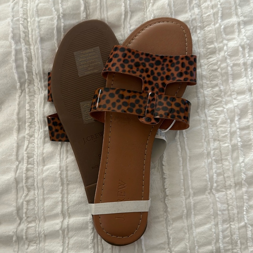 Animal print J.Crew sandal.